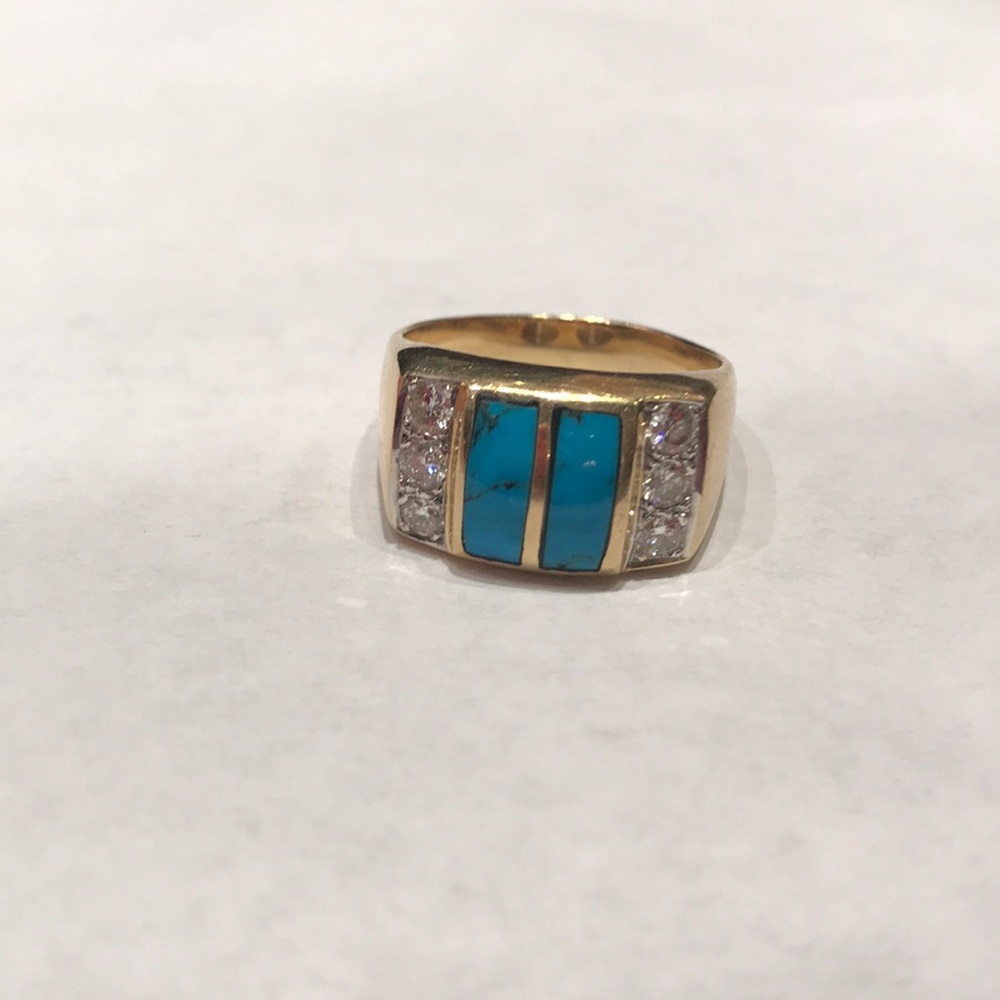 Turquoise Diamond Ring